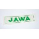 STICKER - JAWA - RECTANGLE - (GREEN JAWA ON TRANSPARENT BACKGROUND)